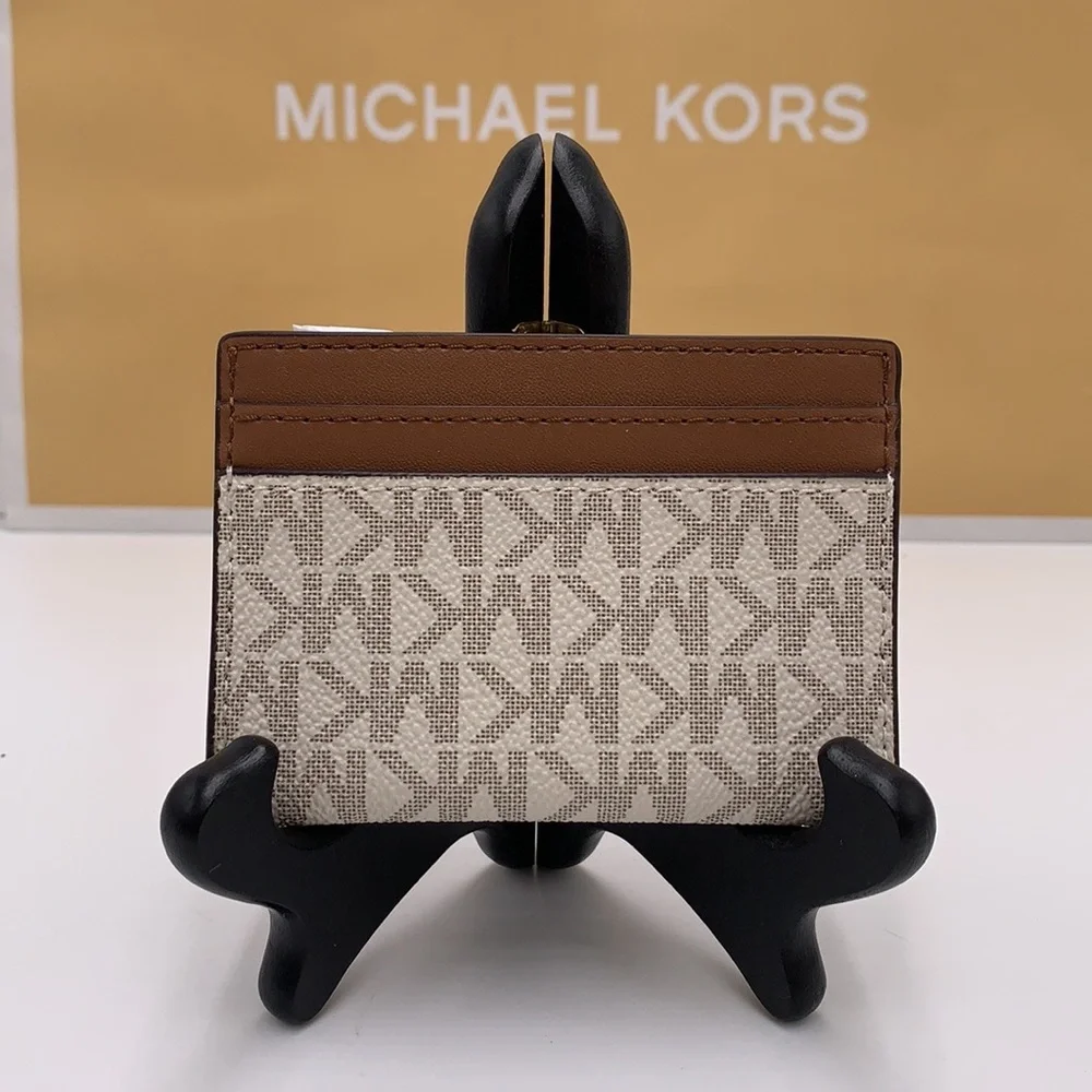 MICHAEL KORS Reed Large Card Holder Case Wallet Vanilla MK NWT